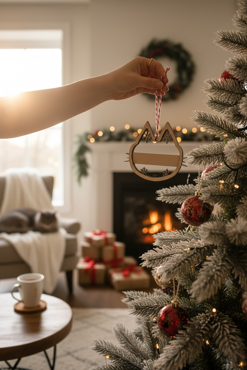 Boule de noël minou