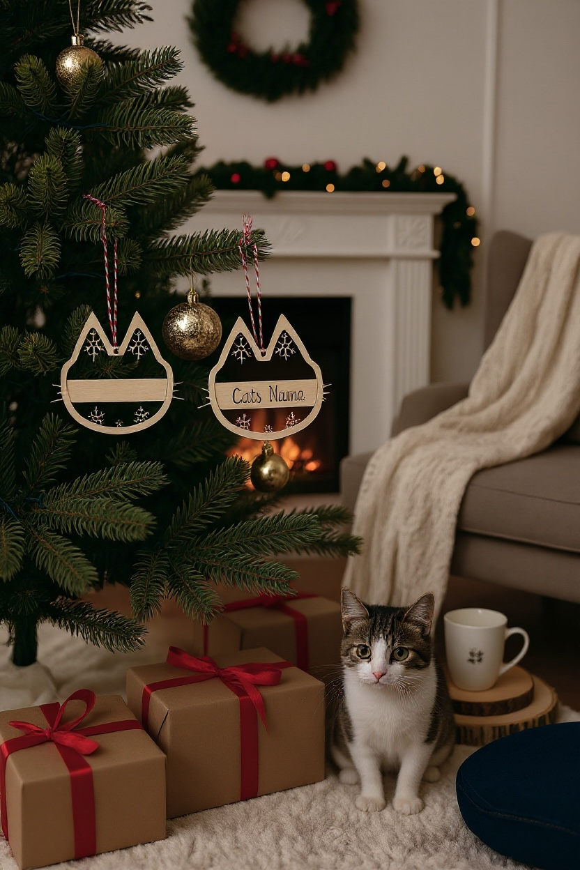 Boule de noël minou