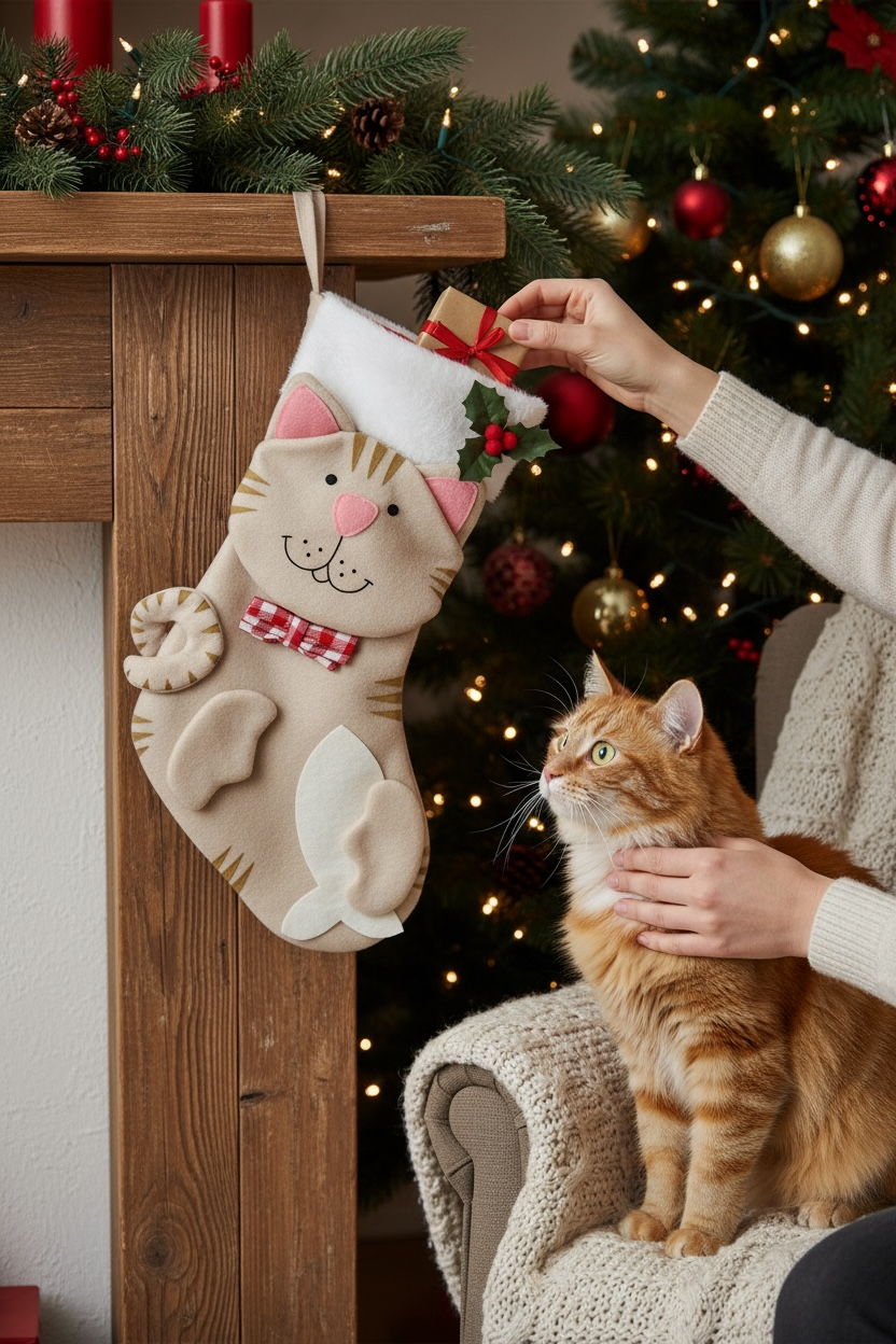 Chaussette de noël (pour chat)